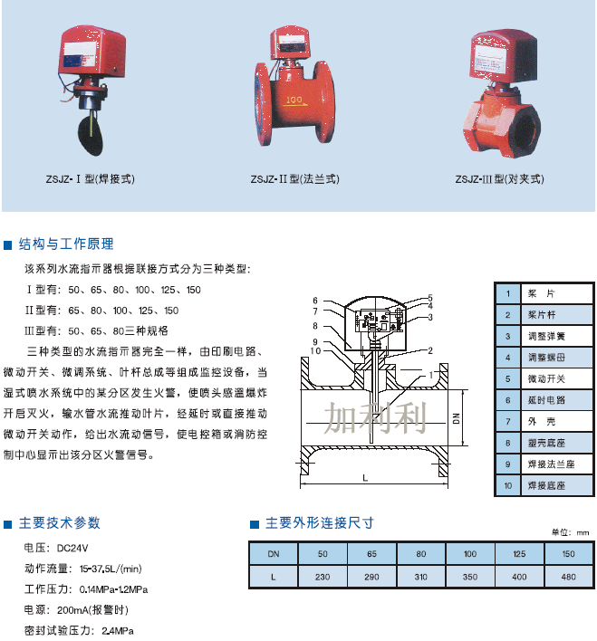 水流指示器-上海加利利阀门制造有限公司